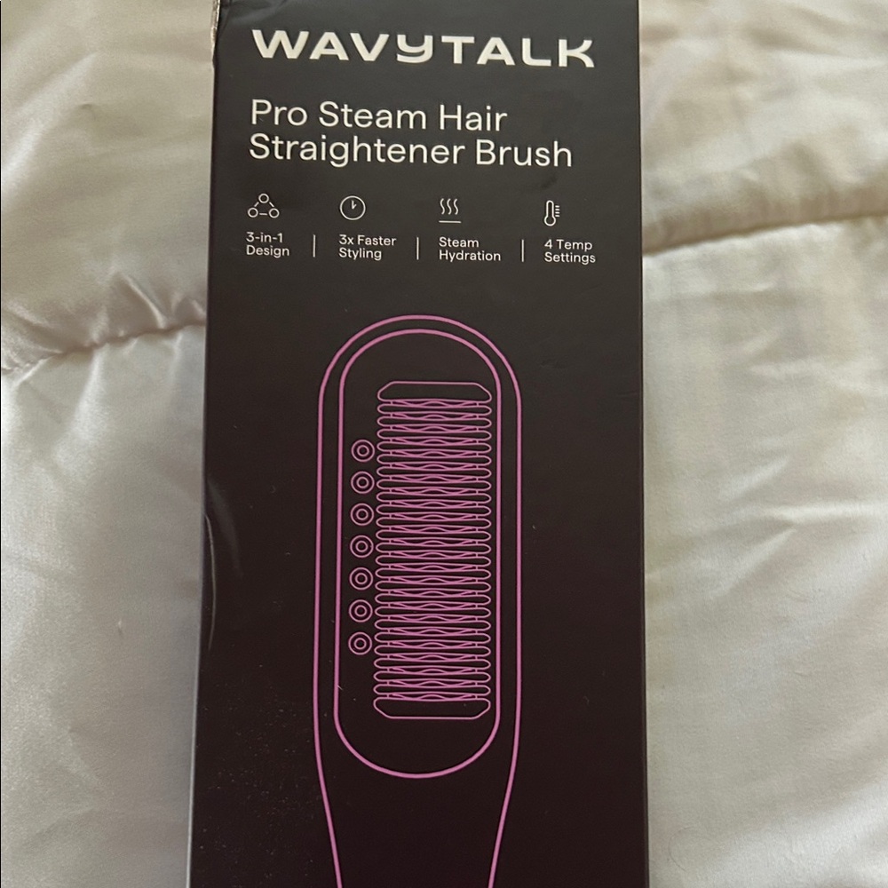 Way tall- Pro Steam Hair Straightener Brush - pink